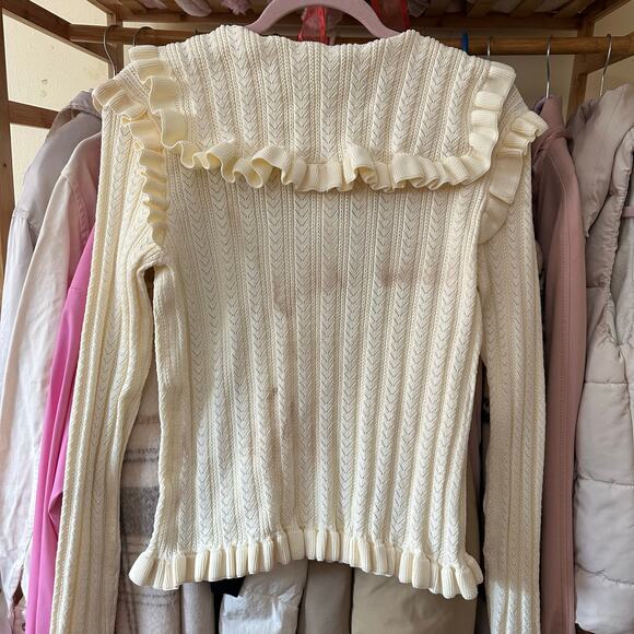 ZARA BLOGGER FAVORITE KNIT CARDIGAN WITH JEWEL BUTTONS Size Large 5802/029/712 - Picture 10 of 14